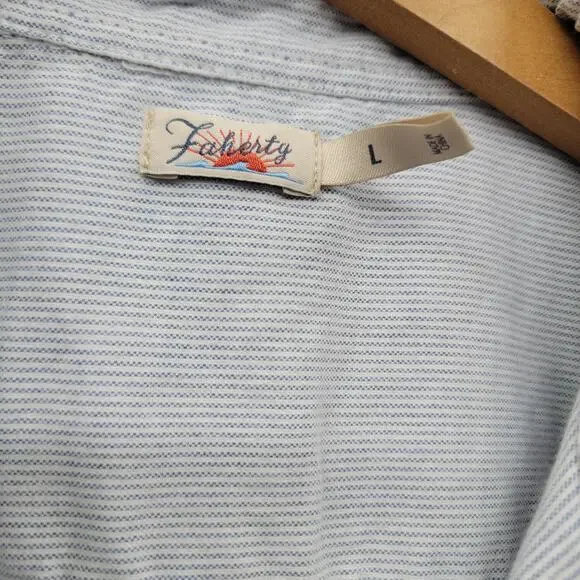 FAHERTY OXFORD CROPPED SHIRT, SIZE L - Picture 3 of 6